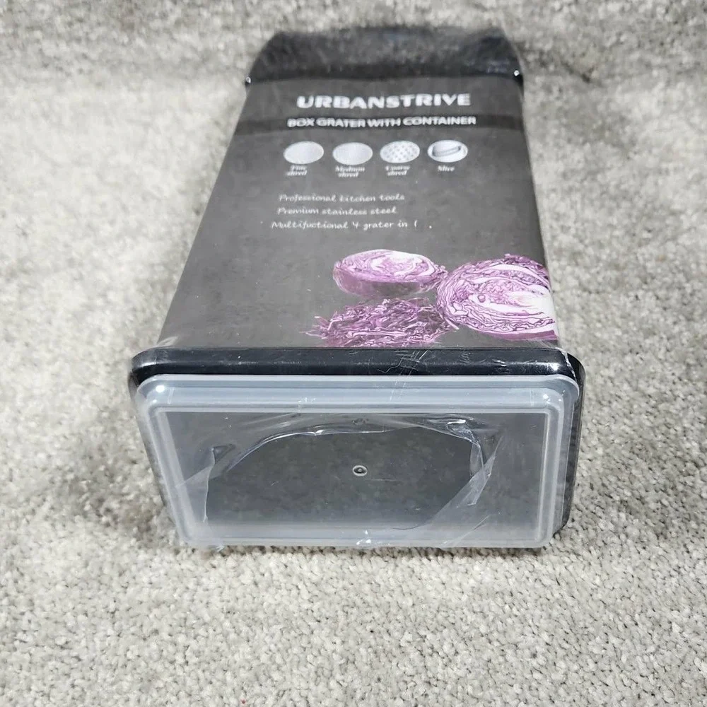 Urbanstrive Cheese Grater With Container‎ Box Grater Stainless Steel Graters